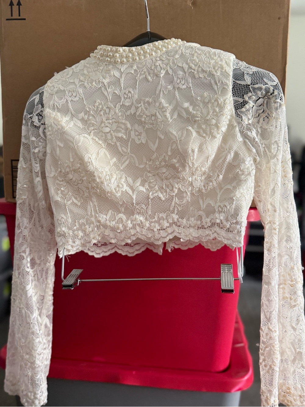Women’s Ivory Lace Long-Sleeve Maxi Dress Bodice and skirt 101 97